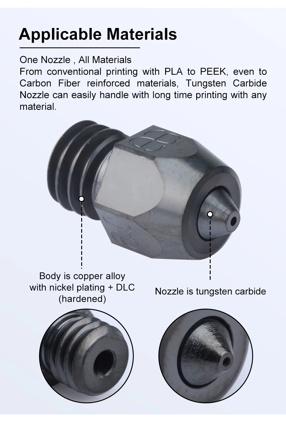 MK8 Tungsten Carbide Nozzle