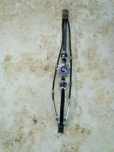 Pulsera de cuero para hombre y mujer, brazalete de joyería con varias capas, estilo Punk turco, mal de ojo, de acero inoxidable