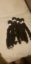Funmi-pelucas de cabello sintético para mujeres negras, pelo rizado con mechones, Color negro SOKU, 4 mechones