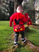 La familia de ratón trajes de algodón mamá y shirts, camiseta de ciervos, caza de ciervos, caza regalos, caza regalos padre madre hija hijo ropa de bebé Mickey Minnie impresión superior