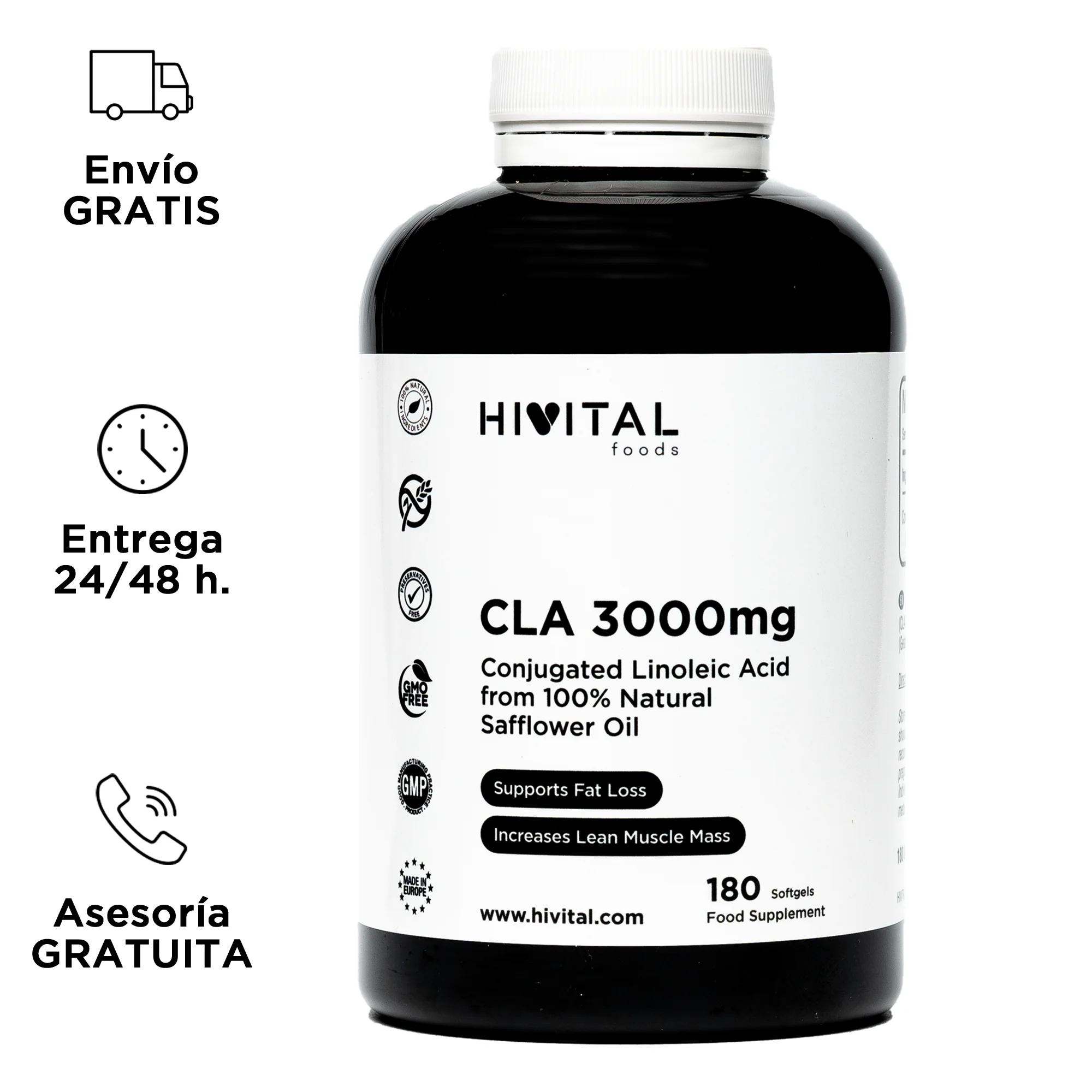 CLAConjugatedLinoleicAcid3000mgperdose1000mgx180softgelsfrom