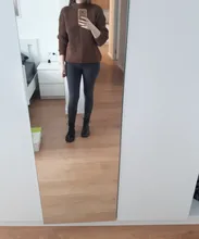 Gray Jeans Pencil-Pants Stretch Skinny Black High-Waist Korean Plus-Size Fashion Woman