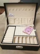 Joyero de cuero de alta capacidad para mujer, organizador de joyas de viaje, multifunción, collar, pendientes, caja de almacenamiento de anillo, regalos para mujer