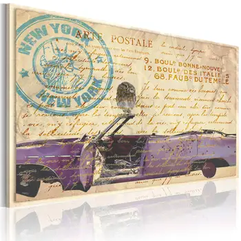 

Picture-old letters from New York - 90x60 cm
