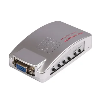 

VGA to RCA Composite AV S-Video Converter Switch Box CCTV DVR PC Laptop to TV Projector VGA Input to VGA Output Video Adapter