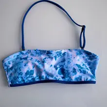 Two-Piece Suit Bikini-Set Beachwear Tube-Top Swimwear Women Bathing Print Plus-Size Floral