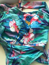 Bikini de dos piezas con estampado de flores para mujer, traje de baño de manga larga, ropa de playa brasileña, 2021