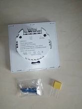 UBARO-Interruptor táctil con Panel de cristal blanco, pulsador estándar europeo de luz Ac230v, 1 Banda, Control único, lámpara de pared