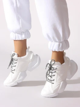 

White Women 'S Sneaker Fashion women light running shoes outdoor sport breathable comfort running shoes air cushion Lace Up