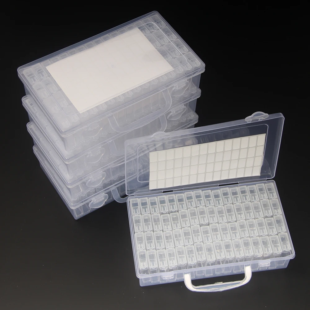 256 Slot Plastic Bottles Container Storage Box Diamond Painting Accessories Diamant Painting Holder Daimond Box