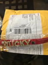 DIY Bling Personalized Dog Collar Rhinestones Leather Free Name Small Medium Pet