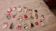Christmas Charms Jewelry-Accessories Craft-Decoration Hanging Enamel Bracelet Pendants