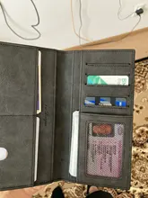 Carteira-cartera fina de 0,5 cm para hombre, billetera masculina de cuero natural suave