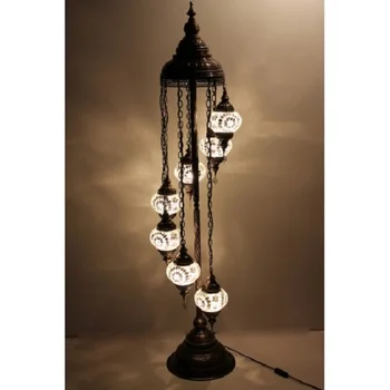 

7 ball turkish mosaic floor lamp, mosaic lamp, mosaic chandelier, turkish lamp,