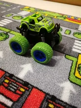 Camión verde de inercia para niños, SUV, vehículos de fricción, coche súper Blaze, juguete de regalo