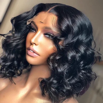 

150% Density Loose Wave Lace Closure Human Hair Wigs For Black Women Bleached Knots Remy Brazilian Hair Baby Hair Pre Plucked
