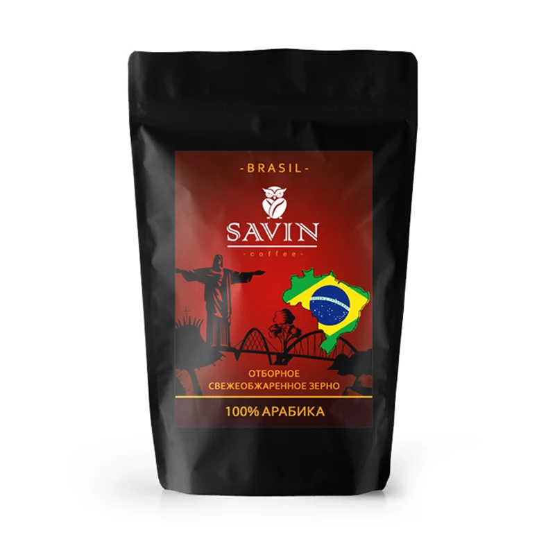 Кофе в зернах 1 кг SAVIN. 100% арабика. Бразилия SUL DE MINAS. | Продукты