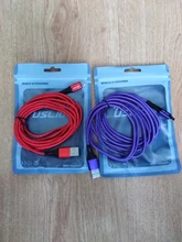 USLION-Cable Microusb 3A de carga rápida para teléfono móvil, Cable de datos USB para Samsung S6, Note 4 Redmi Xiaomi, Android