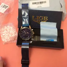 Relojes LIGE para hombre, reloj de pulsera de lujo de marca, reloj de cuarzo, reloj azul, reloj deportivo impermeable para hombr