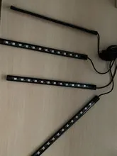 Lámpara led ambiental para coche, luces decorativas para interior, control remoto inalámbrico de música, múltiples modos