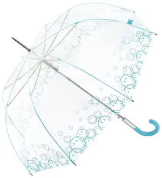 

Umbrella long transparent automatic with windproof toddler girl system. Smiley Happy