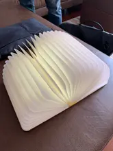 Table-Lamp Desk Led-Book Night-Light Wooden Magnetic Home-Decoration Foldable Creative