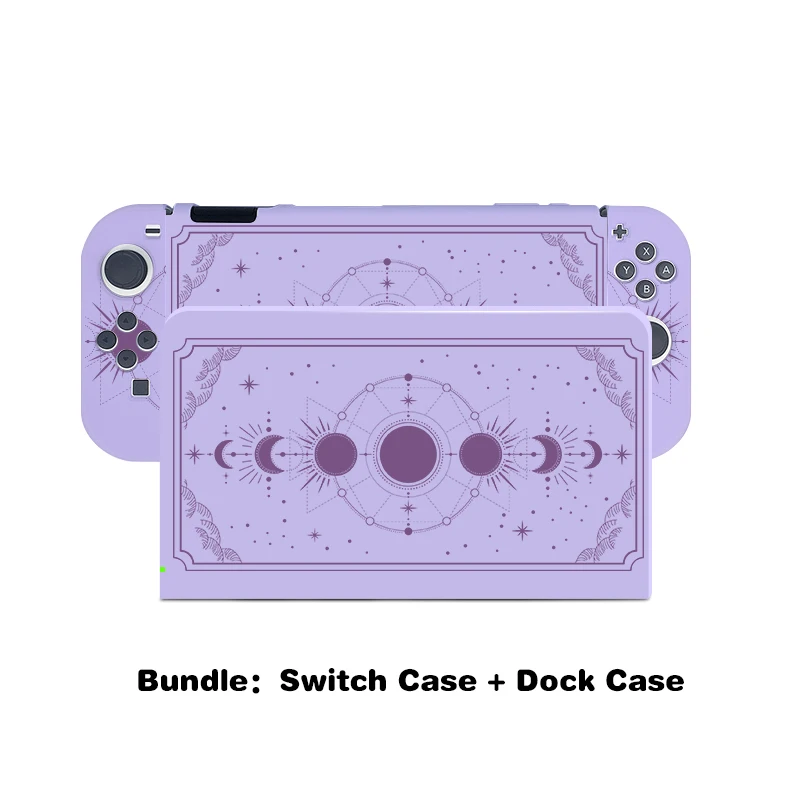Aesthestic Black Moon Phase Funda Nintendo Switch OLED Protective Case Soft TPU Cover JoyCon Controller Gaming Accessories