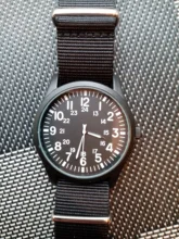 Air Force-reloj con correa de nailon para hombre, cronógrafo deportivo de cuarzo con pantalla de 24H para exteriores