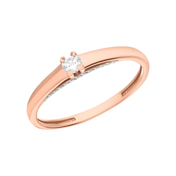 

Gold ring with diamonds sunlight sample 585