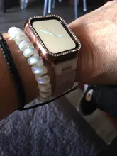 Funda con correa para apple Watch 6, 5, 4, banda de 42mm y 38mm, correa de acero transparente para iwatch 6 series 5 4 3/2, banda de reloj de 44mm y 40mm