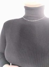 Suéter grueso de punto para mujer, Jersey estriado de manga larga con cuello alto, suave y cálido, otoño e invierno, 2021