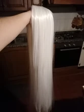 Peluca de cabello sintético resistente al calor para mujer, disfraz largo y recto de 100 CM/40 pulgadas, para Halloween, Carnaval, fiesta y salón de belleza