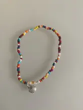 Pulsera tobillera con cuentas de cristal para mujer, tobillera colorida, cadena de Color dorado y plateado, Bohemia, joyería para pies de playa