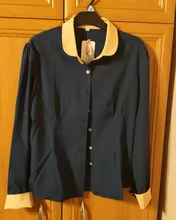 Casual Shirt Blouse Tops Button Patchwork Blusas Long-Sleeve Lapel Office Autumn Plus-Size