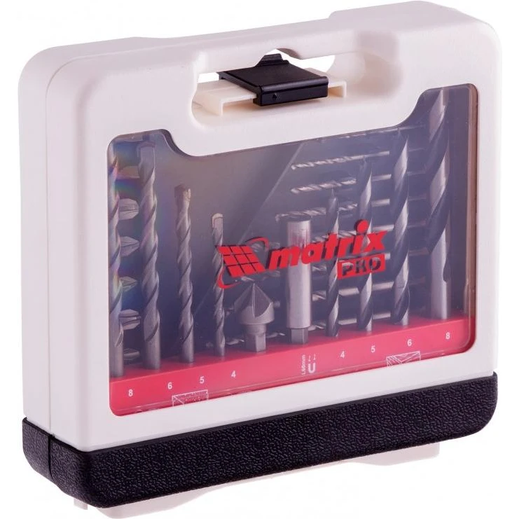 Набор сверл комбинированный MATRIX 725631 (ударопрочный кейс; 31 предмет; по бетону, по дереву, по металлу)