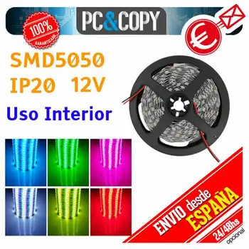 

LED strips 12V IP20 5m lights indoor use Flexible tape SMD5050 14.4 w/meter