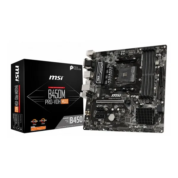  Motherboard MSI B450M Pro-VDH Max mATX DDR4 AM4