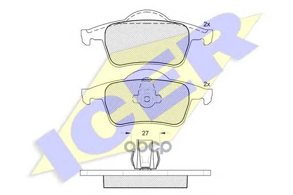 181298_колодки Дисковые Задние! Volvo S80 98/S60/V70 00/C70 97-00/Xc70 2.5d5 02 Icer 181298 Icer арт. 181298