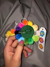 Broche creativo para ropa, accesorios de ropa, alfileres, flor de peluche, broche colorido, insignia de arco iris, correa de pelo bonito de 60cm, 2019