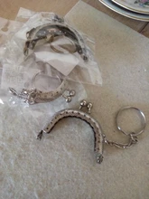 Monedero pequeño de Metal de 5cm, monedero pequeño con marco de llavero, cierre de broche, Cartera de artesanía artesanal, accesorios