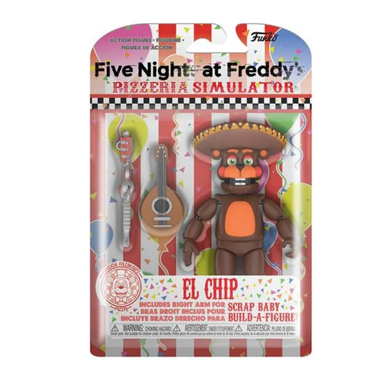 Подвижная фигурка ФНАФ Эль Чип Пять ночей с Фредди Funko Pizzeria Simulator El Chip FNAF Five Nights at Freddy’s