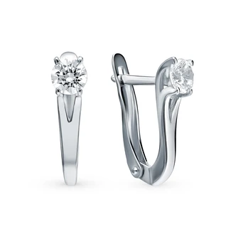 

Silver earrings with cubic zirconia sunlight sample 925