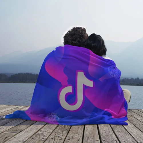 Плед 3D «TikTok 2», мягкий и лёгкий материал-Флис, плюшевый плед ТикТок, для дома и дачи, Яркие краски, Теплый, отличный подарок