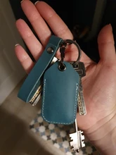 Keychain Pocket Wallet Handmade-Accessories Car-Keys Cowhide Genuine-Leather Women Access-Card-Cover