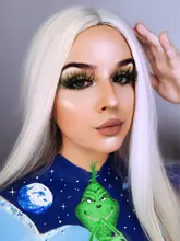 Peluca sintética de malla con división para mujer peluca larga y recta para Cosplay, color rubio, morado y marrón, 60, 613