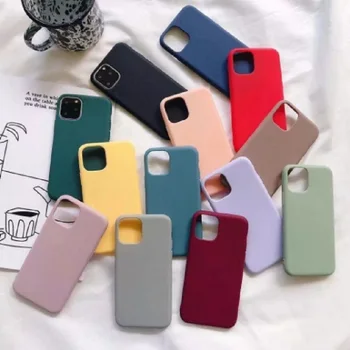 

Case for iPhone apple 7 8, 7 + 8 +, X/Xs XR 11, 11 pro 11 pro Max Xs XR + logo. Silicone, soft velvet