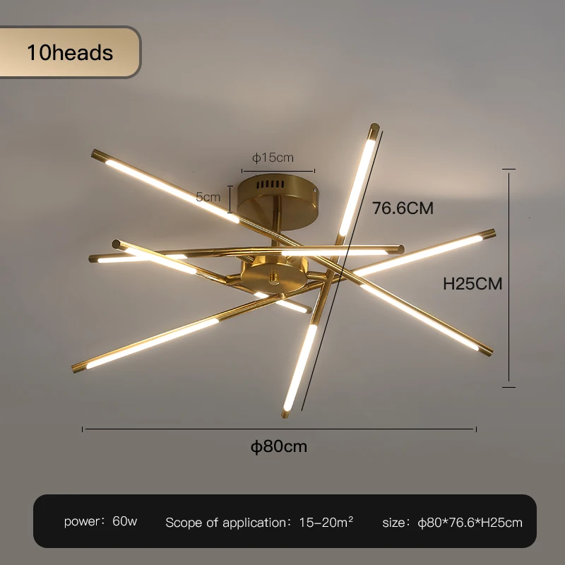 Modern Chandelier For Living Room Decoration Gold Black Kitchen Dining Table Hanging Light Children's Bedroom Loft Ceiling Lamp cheap chandeliers Chandeliers