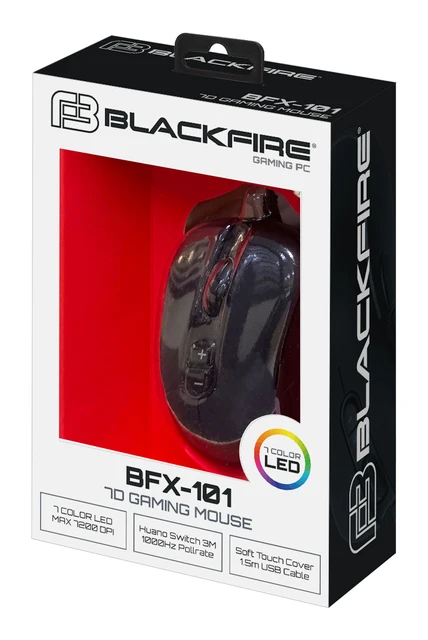 BLACKFIRE PC GAMING MOUSE 7D 7200DPI BFX-101 4