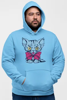

Angemiel Wear Pink Papyonlu Cat Blue Men 'S Hooded Sweatshirt