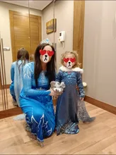 Vestido de princesa Elsa para niñas, vestidos de Cosplay, disfraces de nieve para niños, vestido de princesa, bata Infantil